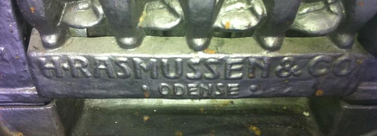 KAMIN, gjutjärn, jugendstil, efter Hans W Larsen, sent 1900-tal.