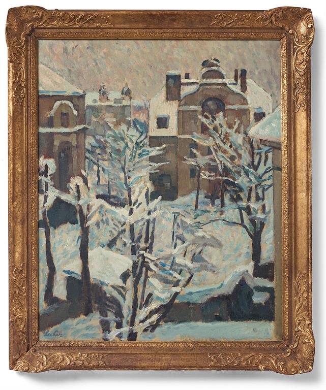 Leo Putz, "Stadtgarten im Schnee".