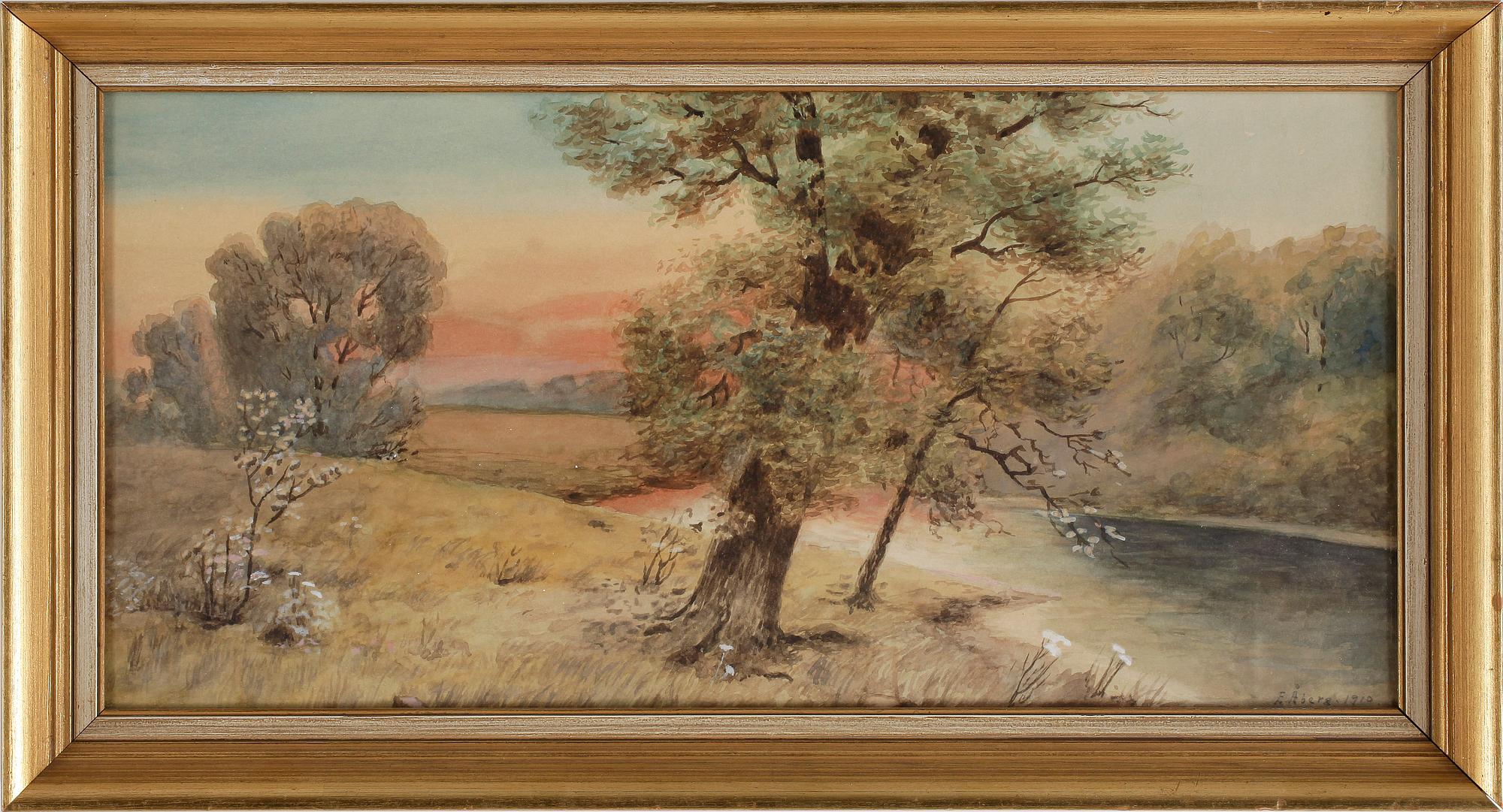 EMIL ÅBERG, gouache, signerad och daterad 1910.