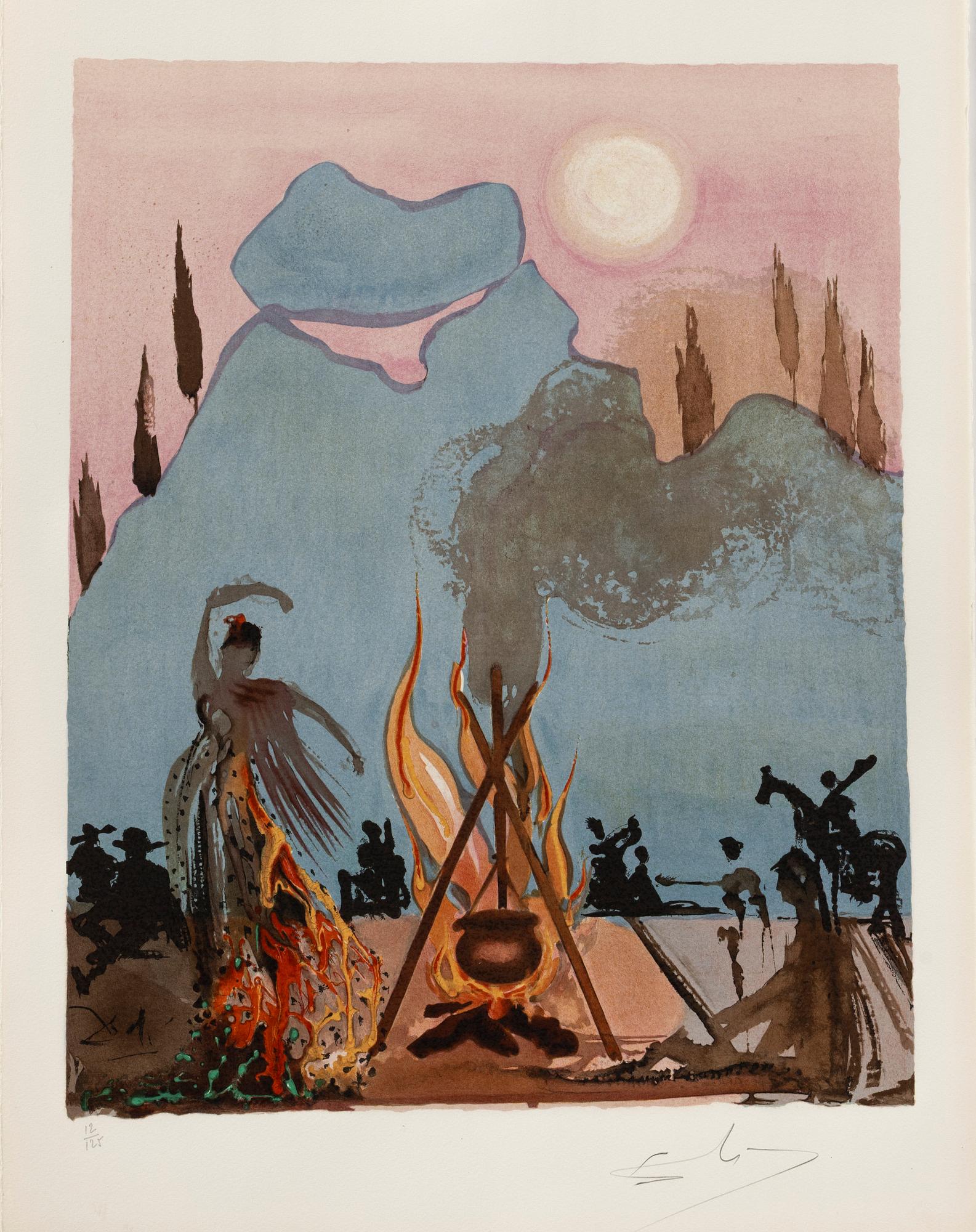 Salvador Dalí, "Carmen Sings the Gypsy Song".