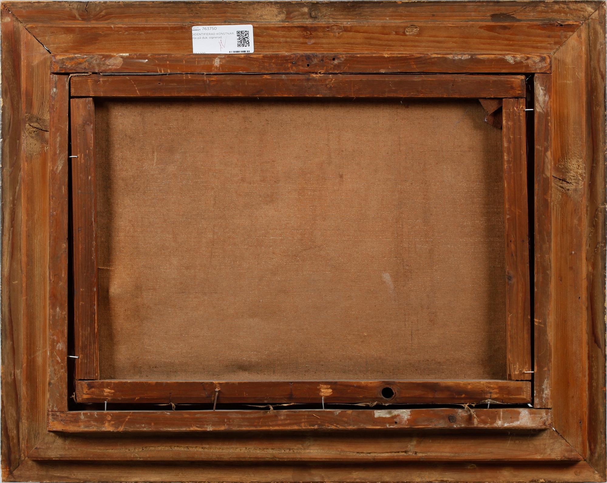 OIDENTIFIERAD KONSTNÄR, olja på duk, signerad W. Brandus, slutet av 1800-talet.