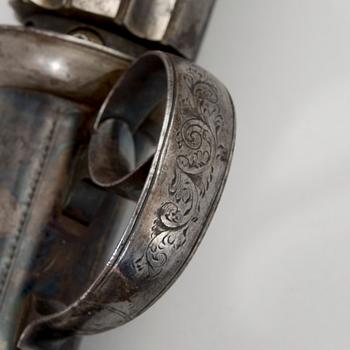 PEPPER-BOX REVOLVER, 6-pipig, Redfern & Bourne, 1830-40.