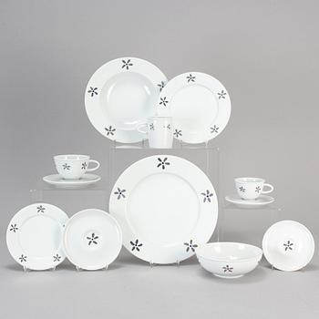 JONAS BOHLIN, servis, 66 delar, porslin, "Qvint", Rörstrand.