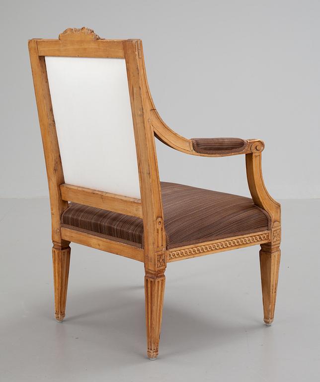 A Gustavian armchair by J. Lindgren.