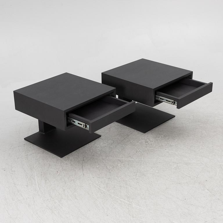A pair of contemporary bedside tables.