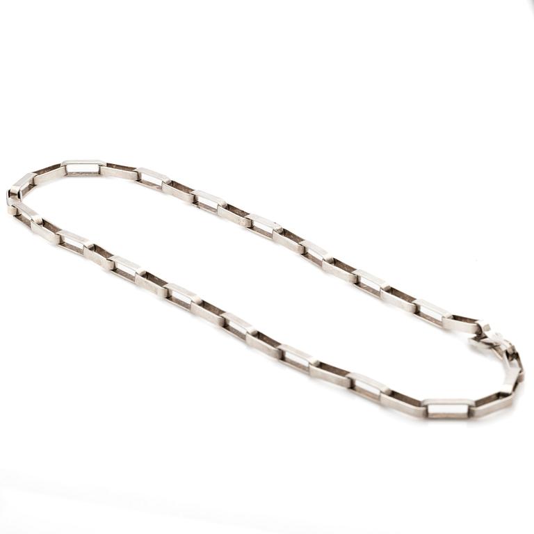 K-J Johansson, Neck chain, silver, 1975, Gothenburg.