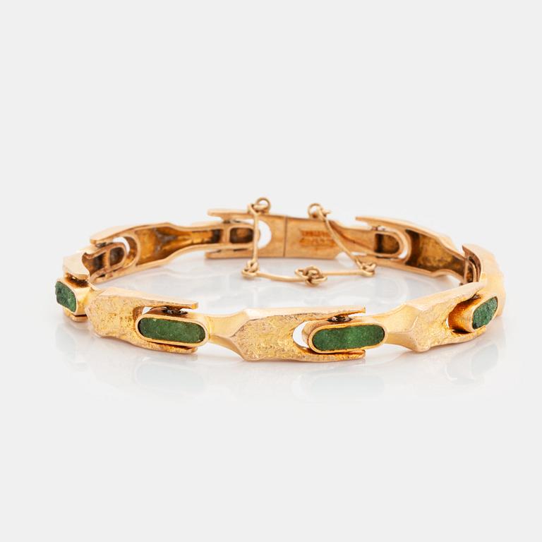 A 14K gold and zoisite Lapponia bracelet "Namban".