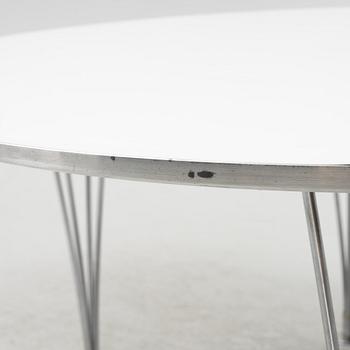Bruno Mathsson & Piet Hein, coffee table, "Supercircle", Fritz Hansen, 1982.