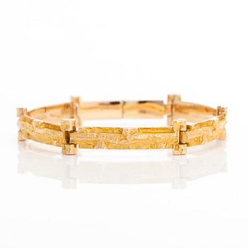 Björn Weckström, a 14K gold bracelet 'Tundra' for Lapponia 1969.