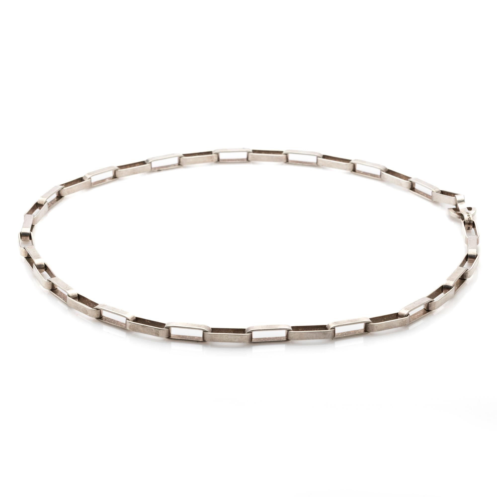 K-J Johansson, Neck chain, silver, 1975, Gothenburg.
