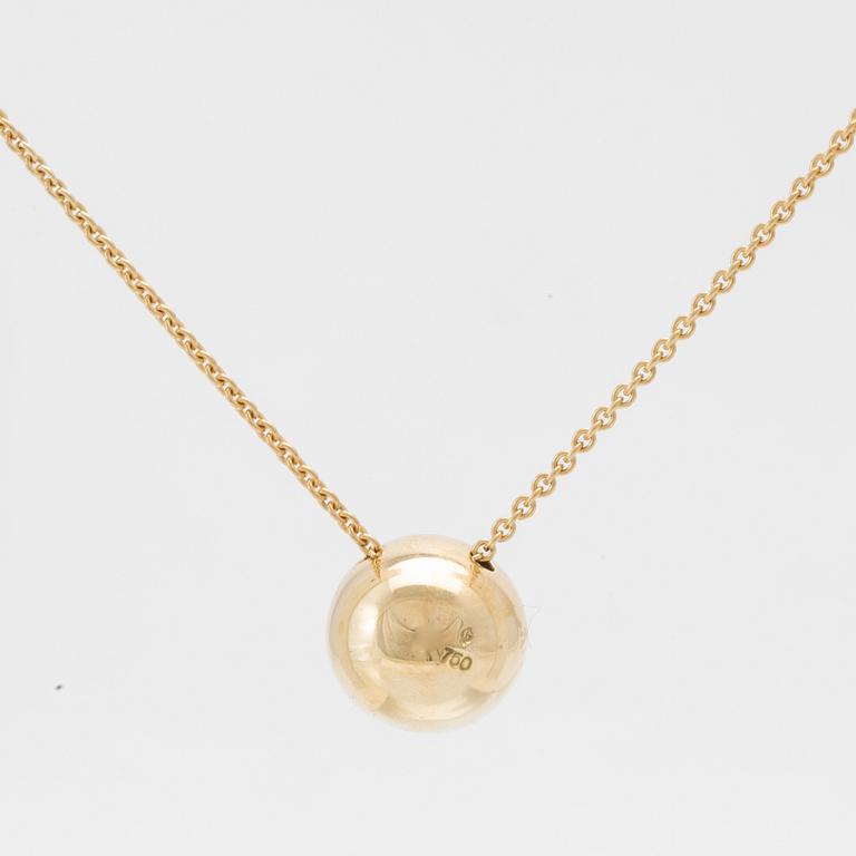Jacqueline Rabun 18K gold necklace "Cave" set with round brilliant-cut diamonds, for Georg Jensen.