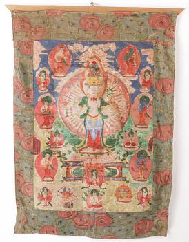 TANKA, möjligen Tibet, 1800-tal.