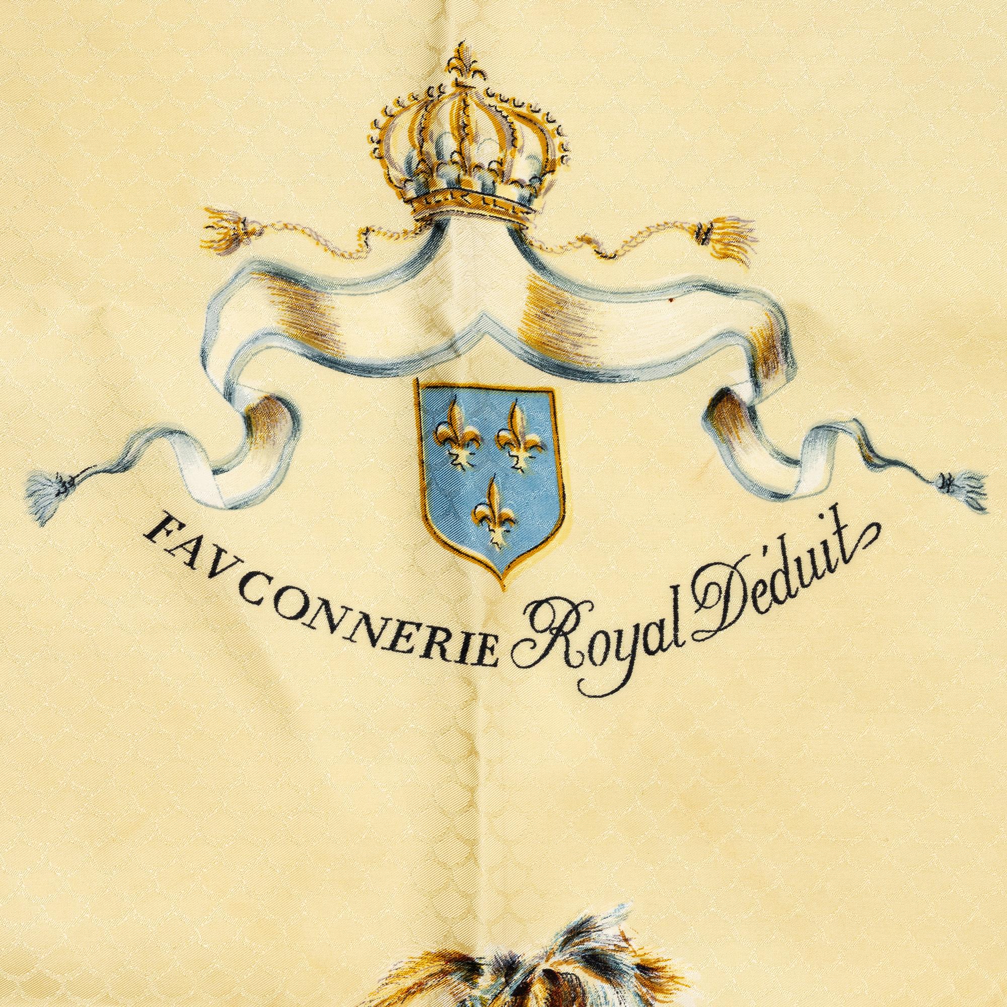 Hermès, scarf, "Fauconnerie Royal Déduit".