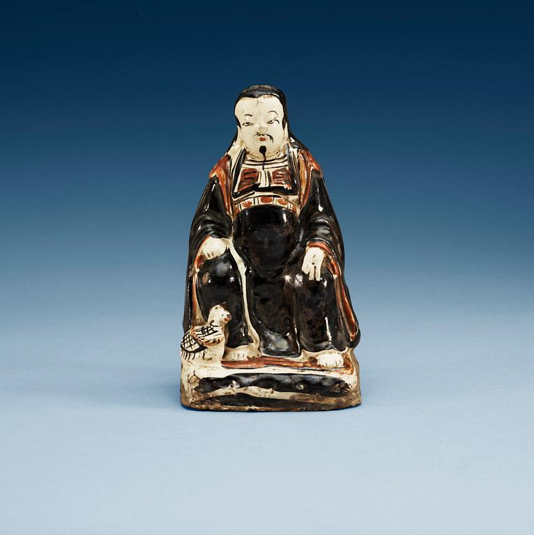 A Cizhou figure of Zhenwu, Yuan/Ming dynasty.