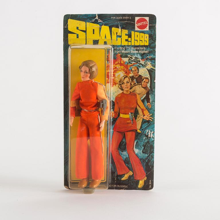 STAR WARS och SPACE 1999, 3 stycken actionfigurer, Denys Fisher samt Mattel, 1970-tal.