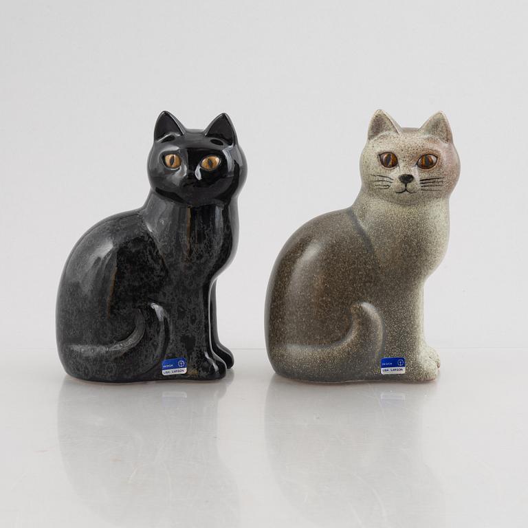 Lisa Larson, a pair of stoneware figurines, "Murre", Sweden.