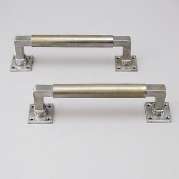 A set of 7 door handles in the style of Walter Gropius and Adolf Meyer, 1920-40's.