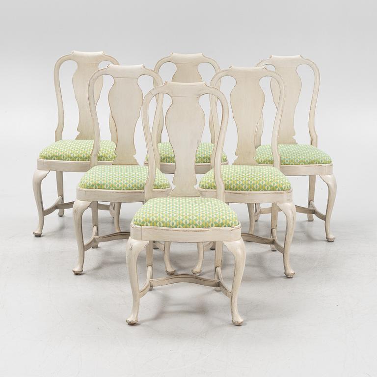 A set of six Rococo style chairs, first half of the 20th Century.