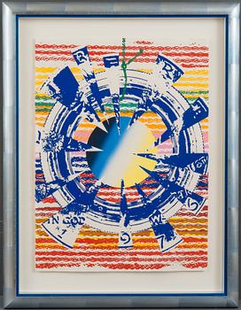 503. JAMES ROSENQUIST (USA),  serigrafia, signeerattu, numeroitu, 170/200, ja päivätty 1975.