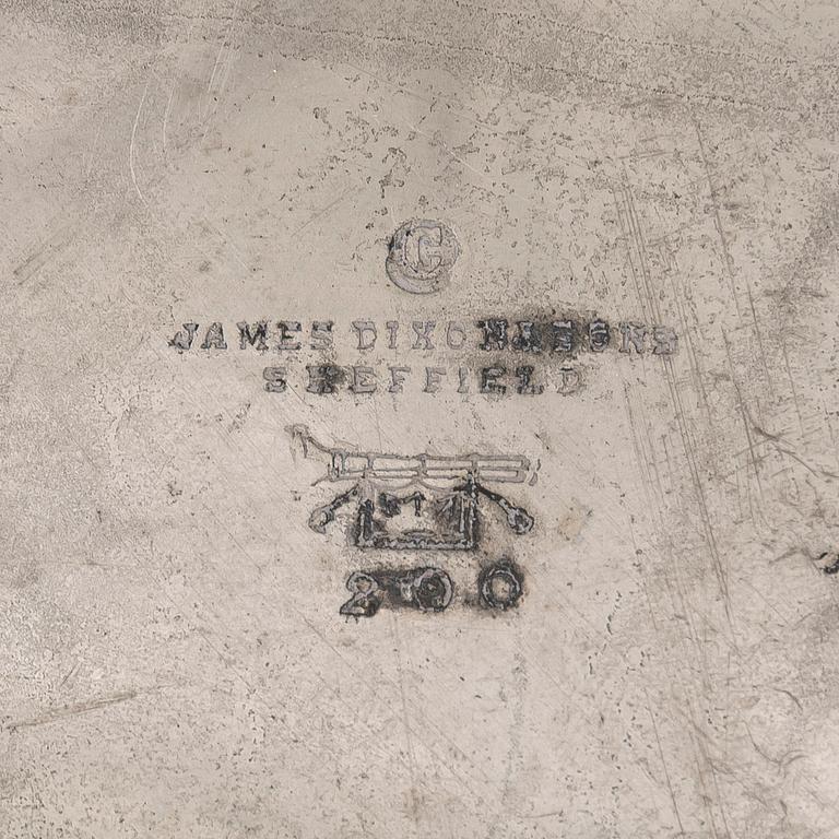 A plate food dome cover, James Dixon & Sons, Sheffield, England around the turn of the 20th century.