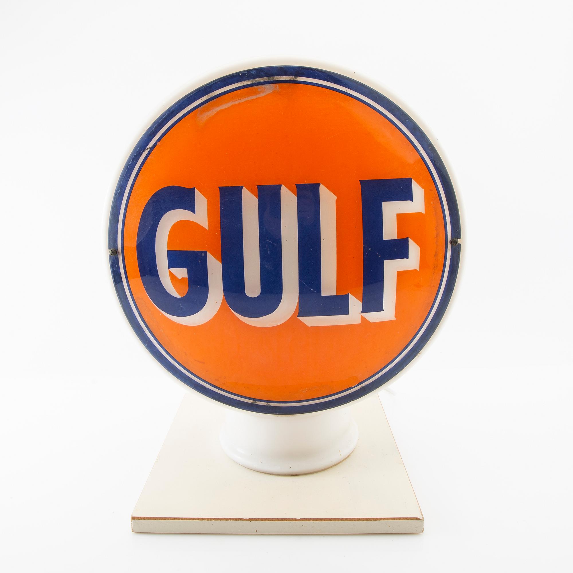 Reklamskylt, Gulf 1900-talets första hälft.