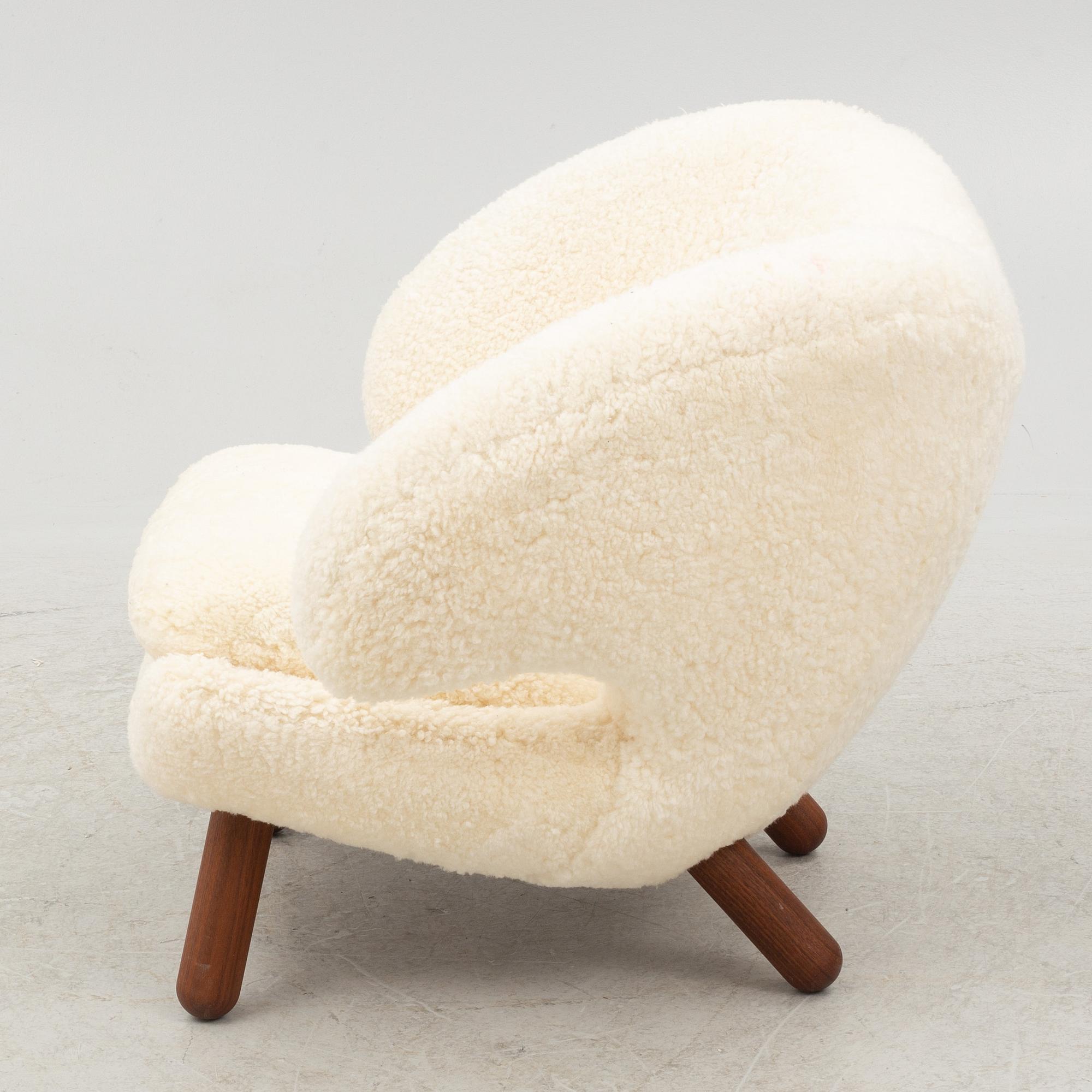 Finn Juhl, a' Pelican Chair' armchair, House of Finn Juhl, Denmark.