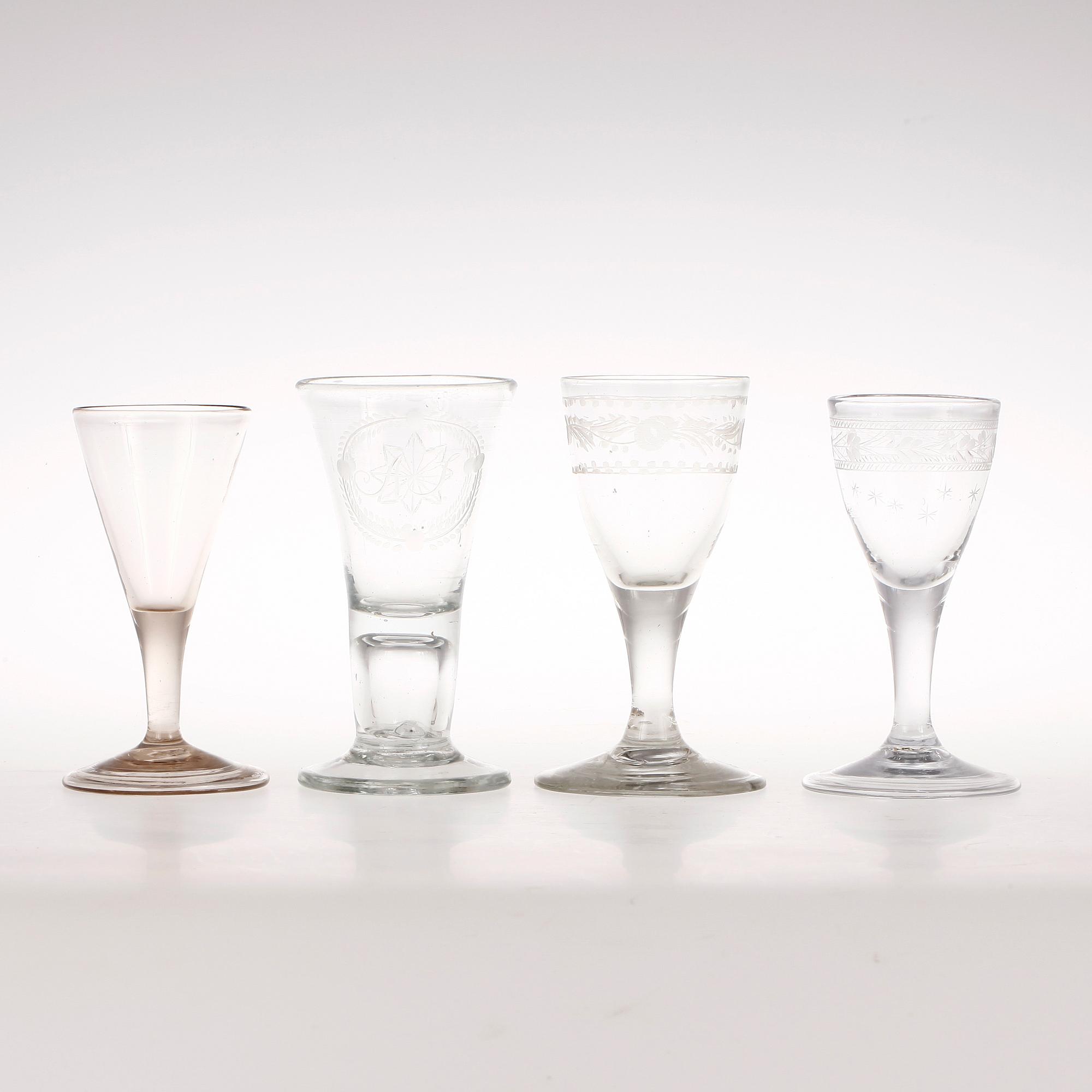 SNAPPSGLAS, 4 st, glas, 17-1800-tal.