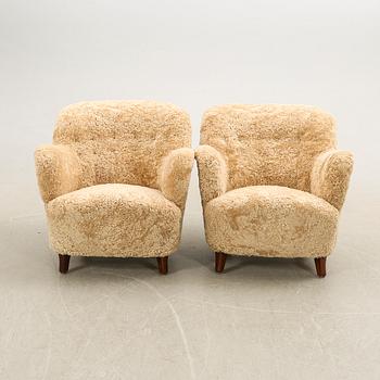 Fåtöljer, ett par, Swedish Modern, 1940-tal.