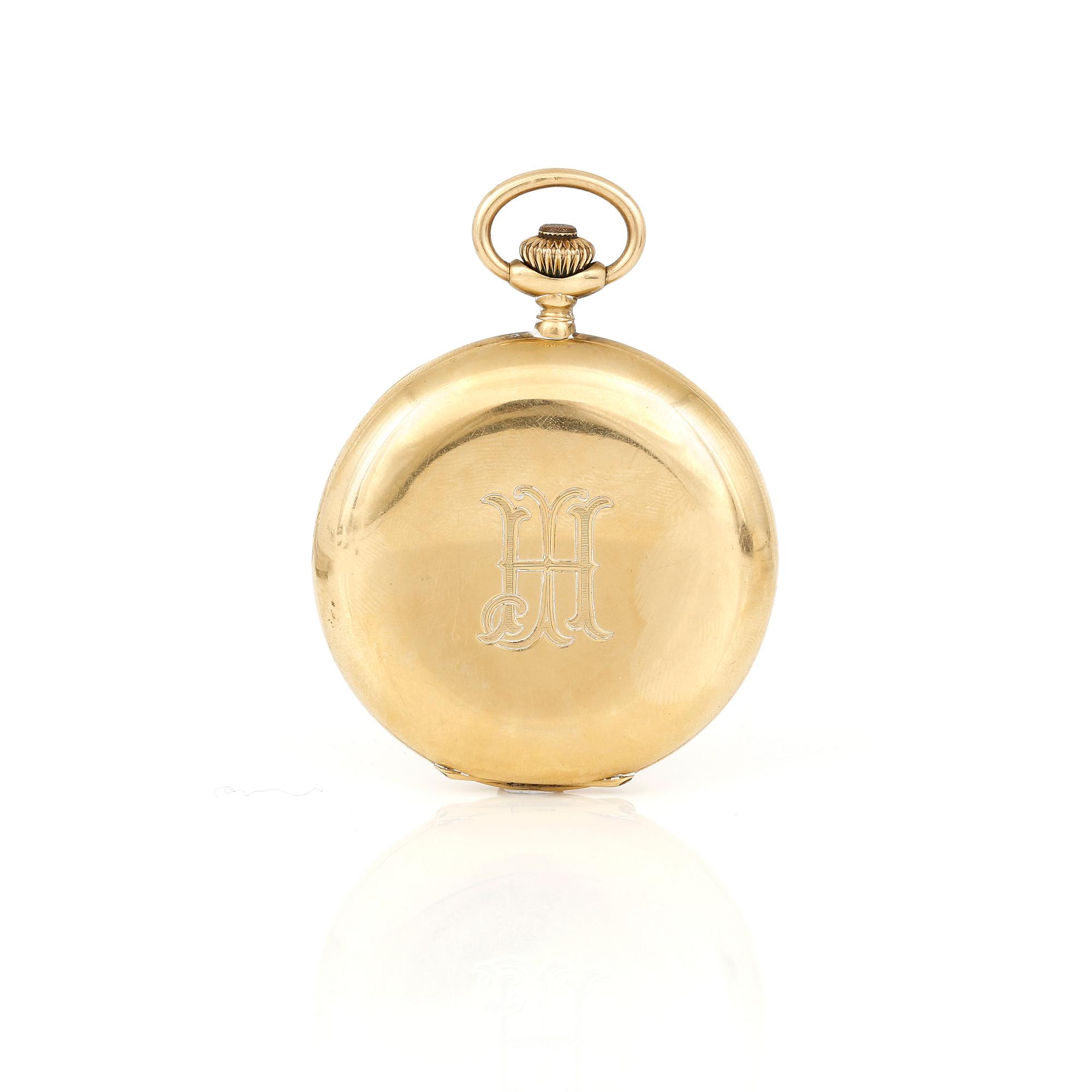 FICKUR, 18k guld, märkt Alex Hüning, Geneve, 1900-talets första hälft.