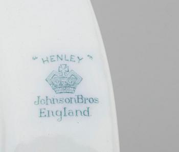 SERVIS, 99 delar, flintgods, "HENLEY" Johnson Bros England.