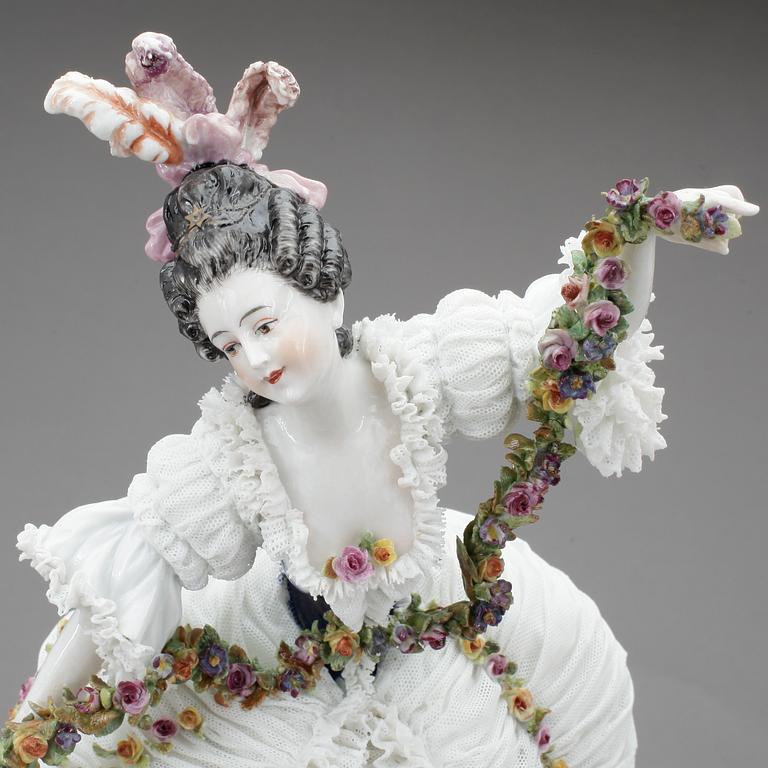 FIGURIN, porslin, Sevrès liknande märke, 1800-tal.
