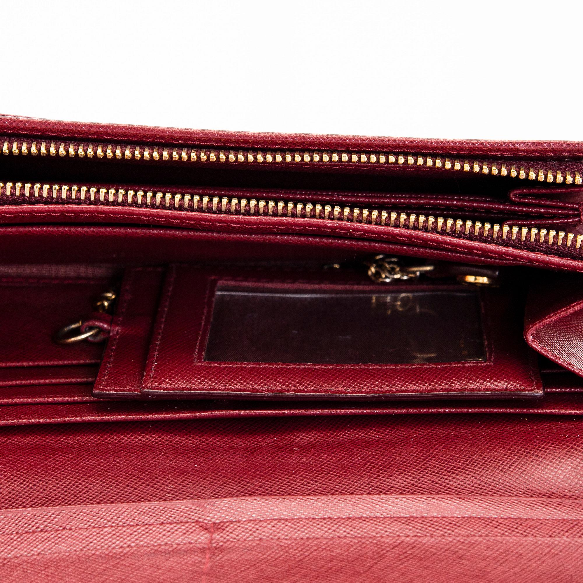 Prada, wallet.