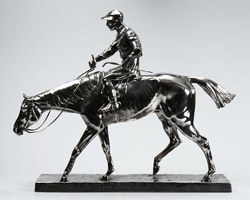 WILHELM ZWICK, skulptur, nysilver, Kayser, sign.