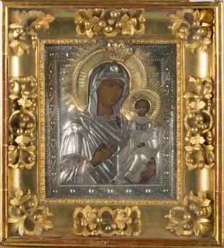 A mid 19th century St. Petersburg Russian icon in kiot.