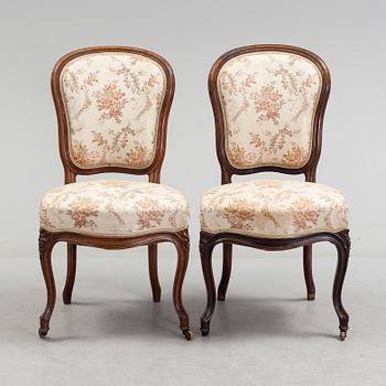 A sofa, two armchairs and two chairs, rococo style, first half of the 20th century.