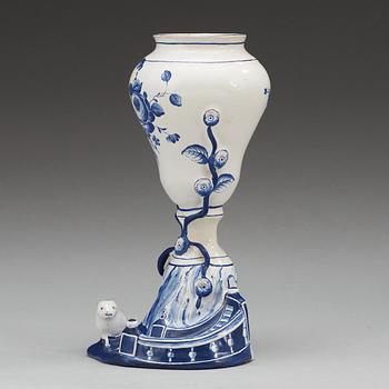 A Swedish Marieberg faience vase, 18th Century.