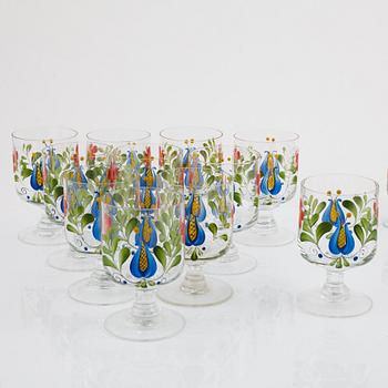 Glass service, 23 pieces, second half of the 20th century.