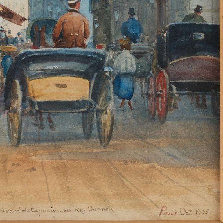 Anna Palm de Rosa, "Hörnet af Boulevard des Capucines och Rue Dounau".