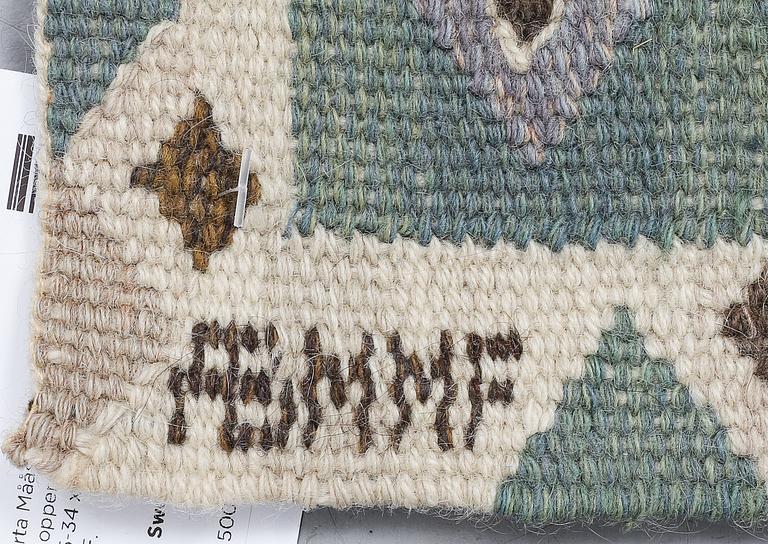 Märta Måås-Fjetterström, vävnad, "Knoppen", gobelängteknik, ca 32,5-34 x 34,5 cm, signerad AB MMF.