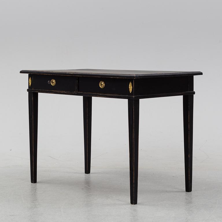A painted writing desk, Gustavian style, 20th Century.