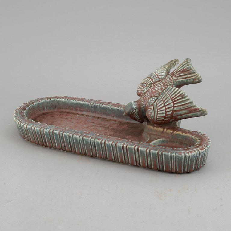 Gunnar Nylund, a stoneware bird bath, numbered 11/50, Rörstrand.