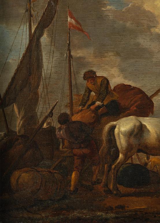 Philips Wouwerman, circle of, Unloading the cargo.