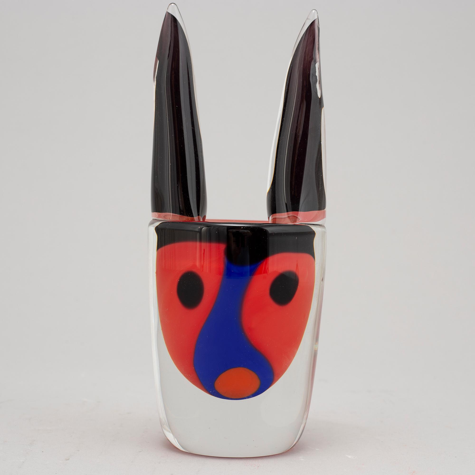 Erik Höglund, a glas sculpture/vase from Strömbergshyttan 1991.
