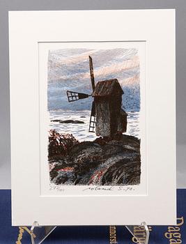 ROLAND SVENSSON. Portfölj med 4 färglitografier, sign o numr 277/400.