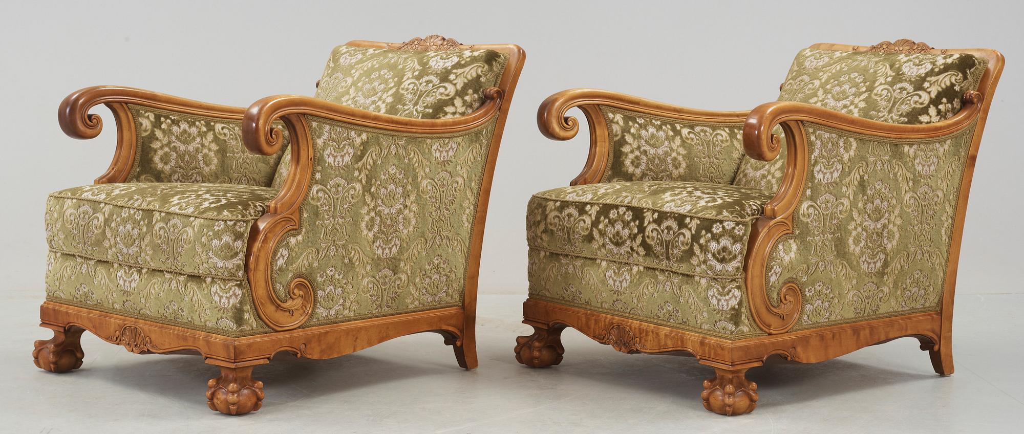 FÅTÖLJERNA, ett par, sent 1920-tal.