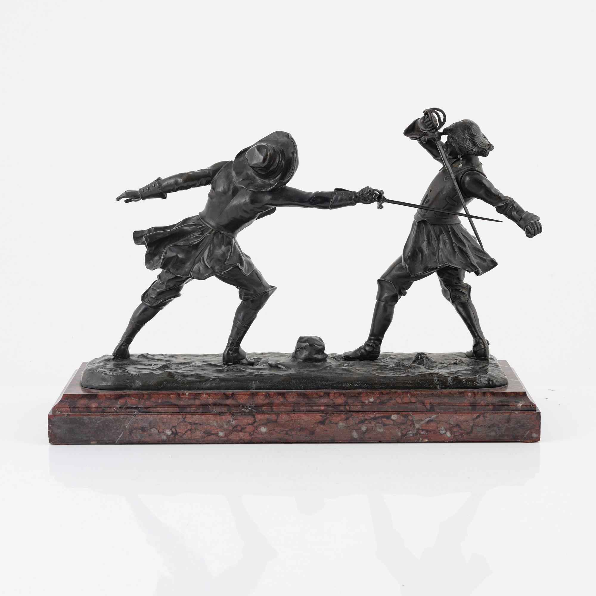 Edouard Drouot, skulptur, brons, signerad.