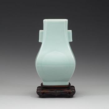 A pale celadon vase, Qing dynasty with Guangxus six character mark and of the period (1874-1908).