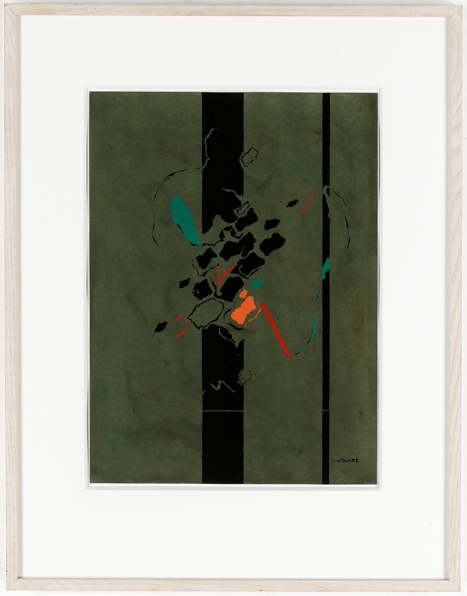 NILS KÖLARE, blandteknik. Signerad.