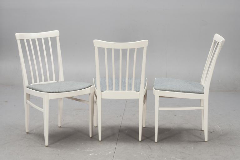 MATSALSMÖBLEMANG, 9 delar, "Herrgården", Carl Malmsten, Bodafors, märkta.