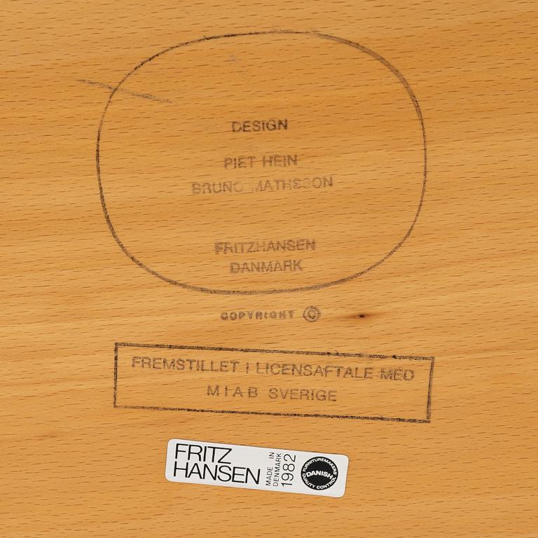 Bruno Mathsson, & Piet Hein, a 'Superellipse' dining table, Fritz Hansen, Denmark, 1982.
